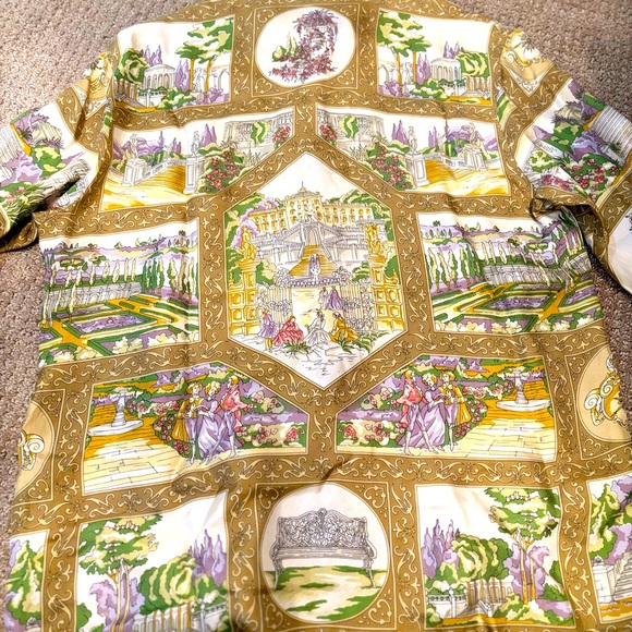 Burberry Vintage Silk Blouse SZ 9 🏰 🫅 - Picture 4 of 16